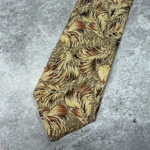 Serica Silk Tie Mens‎ One Size Beige Paisley Pointed Made In Italy Necktie